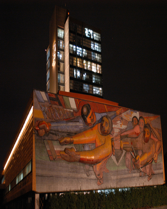 Mural: El pueblo a la universidad y la universidad al pueblo. Acerca de la UNAM.